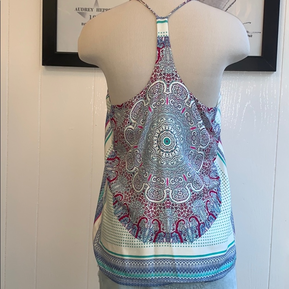 BOGO FREE Renee C. Boho Circle Print V-neck Top - Picture 3 of 7